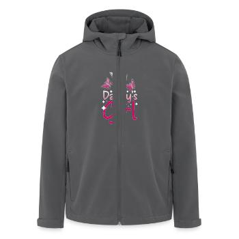 For the daughter Daddys girl, little Butterfly - Recycelte Männer Softshell-Jacke von Stanley/Stella - Schwarz - Vorne - AI Model Male 185 light (185cm)