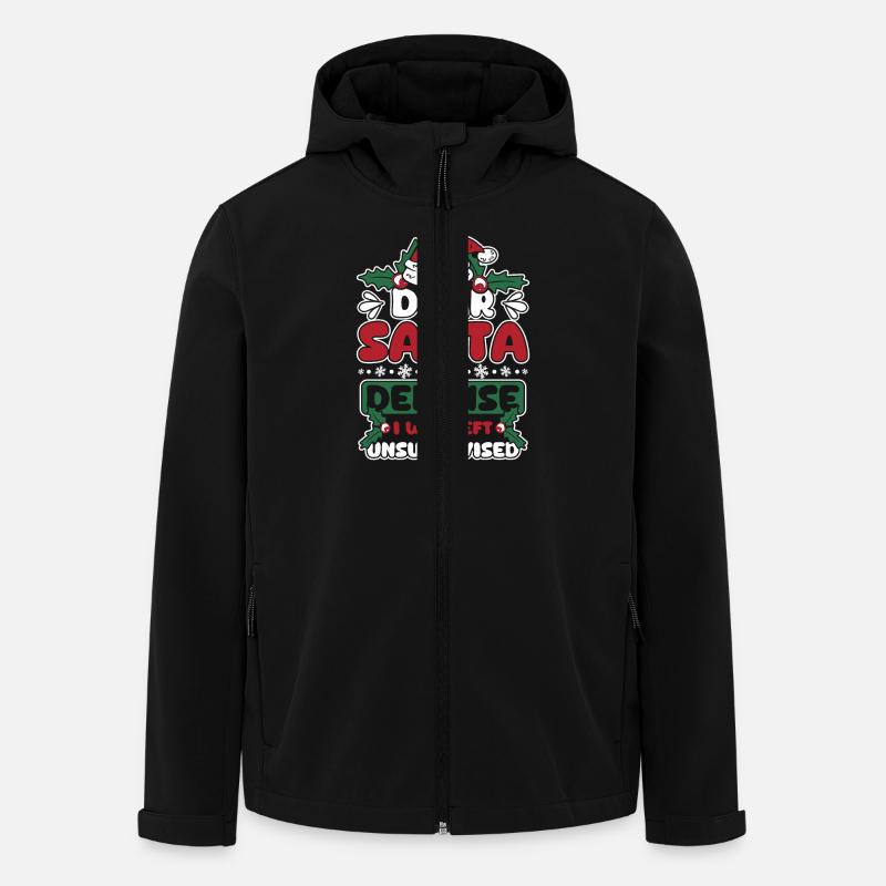 Dear santa in my defense I was left unsupervised - Men’s Recycled Softshell Jacket by Stanley/Stella - black