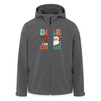 Groovy christmas dear santa I can explain - Recycelte Männer Softshell-Jacke von Stanley/Stella - Schwarz - Vorne - AI Model Male 185 light (185cm)