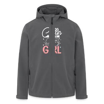 Chillin with my pekingese girl - Men’s Recycled Softshell Jacket by Stanley/Stella - black - Front - AI Model Male 185 light (185cm)