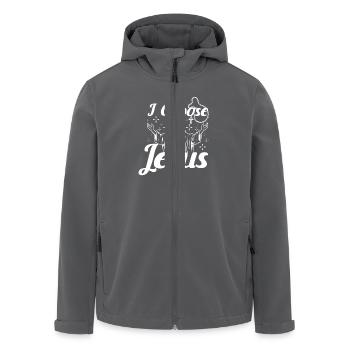 I choose jesus - Recycelte Männer Softshell-Jacke von Stanley/Stella - Schwarz - Vorne - AI Model Male 185 light (185cm)