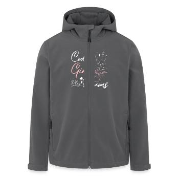 Des filles cool jouent de la batterie - Veste softshell homme en polyester recyclé Stanley/Stella - noir - Devant - AI Model Male 185 light (185cm)