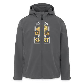 This is my tamale making - Men’s Recycled Softshell Jacket by Stanley/Stella - black - Front - AI Model Male 185 light (185cm)