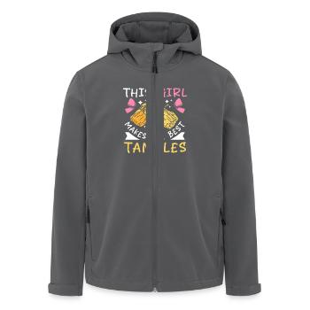 This girl makes the best tamales - Men’s Recycled Softshell Jacket by Stanley/Stella - black - Front - AI Model Male 185 light (185cm)