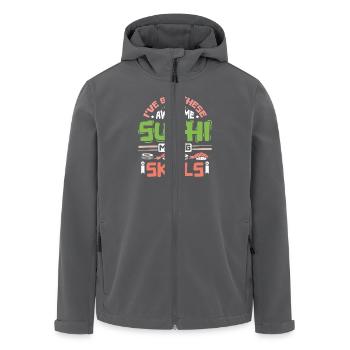 J’ai ces compétences impressionnantes en matière de fabrication de sushis - Veste softshell homme en polyester recyclé Stanley/Stella - noir - Devant - AI Model Male 185 light (185cm)