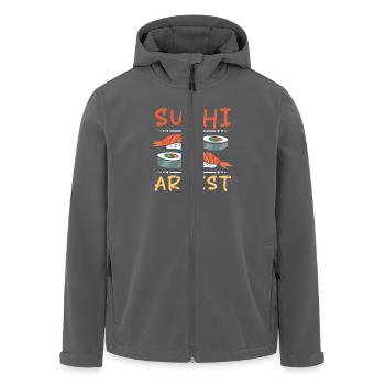 Sushi making Sushi artist - Recycelte Männer Softshell-Jacke von Stanley/Stella - Schwarz - Vorne - AI Model Male 185 light (185cm)