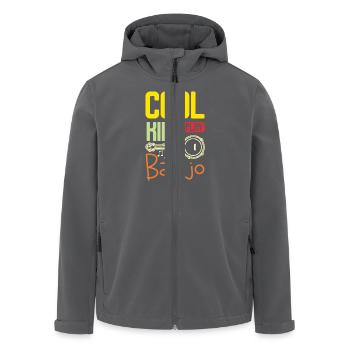 Musicians children cool kids play banjo - Recycelte Männer Softshell-Jacke von Stanley/Stella - Schwarz - Vorne - AI Model Male 185 light (185cm)