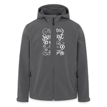 Becoming Mom & Dad, winters sweetest blessings - Men’s Recycled Softshell Jacket by Stanley/Stella - anthracite - Front - AI Model Male 185 light (185cm)