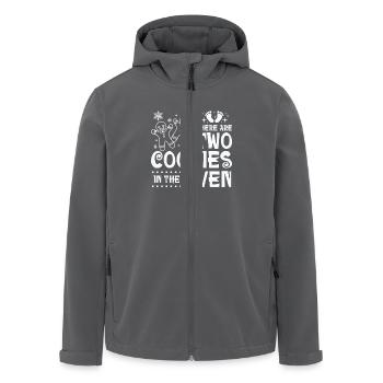 Christmas Twins, there are two cookies in the oven - Recycelte Männer Softshell-Jacke von Stanley/Stella - Schwarz - Vorne - AI Model Male 185 light (185cm)