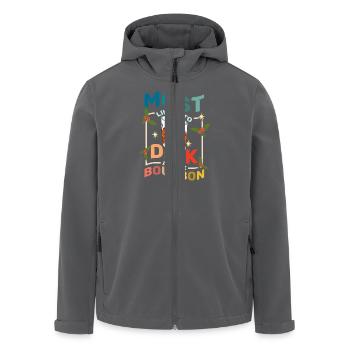 Most likely to drink all the bourbon - Recycelte Männer Softshell-Jacke von Stanley/Stella - Schwarz - Vorne - AI Model Male 185 light (185cm)