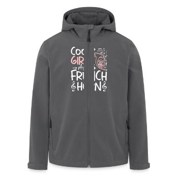 Cool girls play french horn - Recycelte Männer Softshell-Jacke von Stanley/Stella - Schwarz - Vorne - AI Model Male 185 light (185cm)
