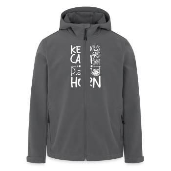 Keep calm and play french horn - Recycelte Männer Softshell-Jacke von Stanley/Stella - Schwarz - Vorne - AI Model Male 185 light (185cm)