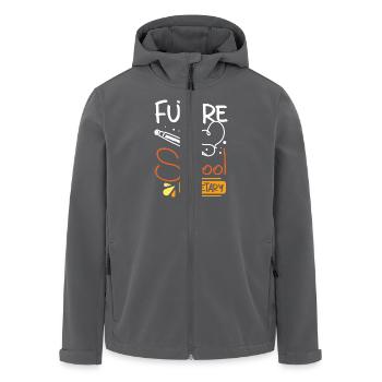 Futur secrétaire d’école - Veste softshell homme en polyester recyclé Stanley/Stella - noir - Devant - AI Model Male 185 light (185cm)