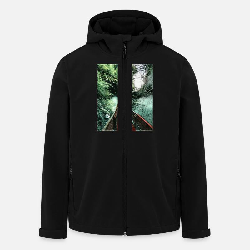 Termas Geométricas, Chili - Veste softshell homme en polyester recyclé Stanley/Stella - noir