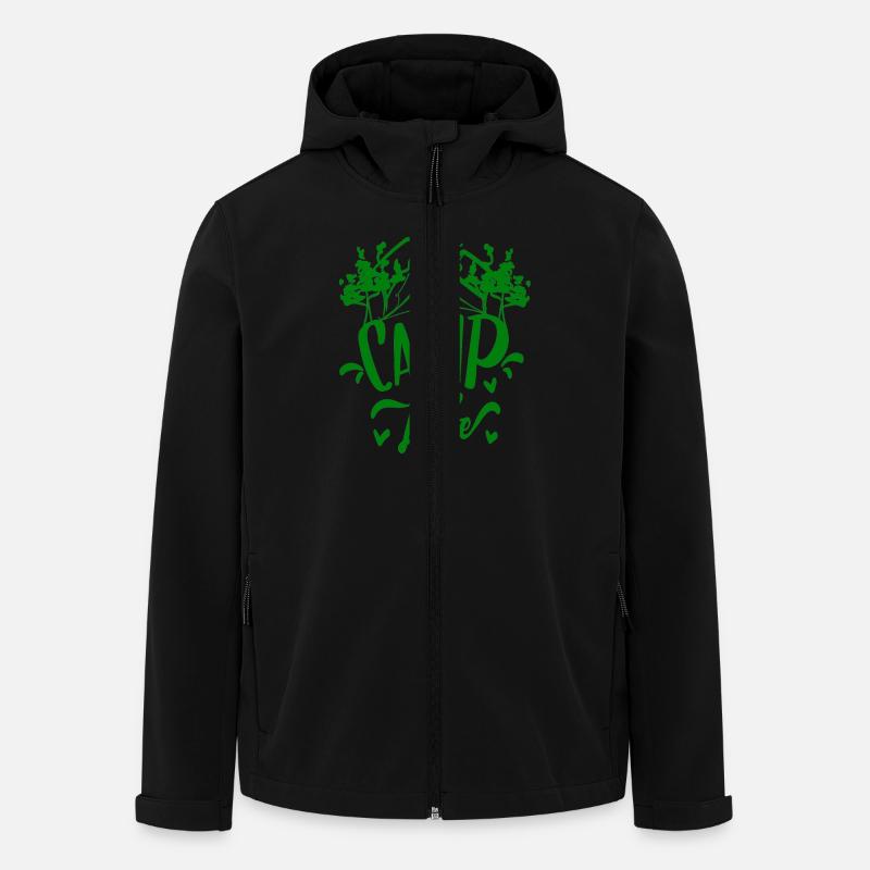Das Leben im Camp - Recycelte Männer Softshell-Jacke von Stanley/Stella - Schwarz