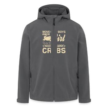 Let this girl show you how to catch crabs - Recycelte Männer Softshell-Jacke von Stanley/Stella - Schwarz - Vorne - AI Model Male 185 light (185cm)