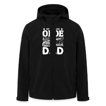 Fathers day My favorite oboe player calls me dad - Men’s Recycled Softshell Jacket by Stanley/Stella - black - Front - AI Model Male 185 light (185cm)