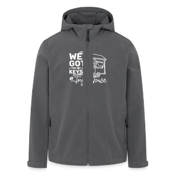 We got the keys tiny house - Recycelte Männer Softshell-Jacke von Stanley/Stella - Schwarz - Vorne - AI Model Male 185 light (185cm)