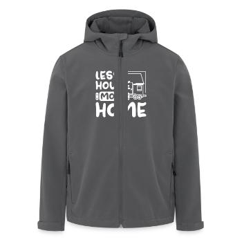 Tiny house less space more home - Recycelte Männer Softshell-Jacke von Stanley/Stella - Schwarz - Vorne - AI Model Male 185 light (185cm)