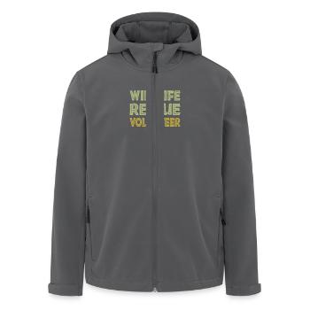 Bénévole pour le sauvetage d’animaux marins et d’animaux sauvages - Veste softshell homme en polyester recyclé Stanley/Stella - noir - Devant - AI Model Male 185 light (185cm)