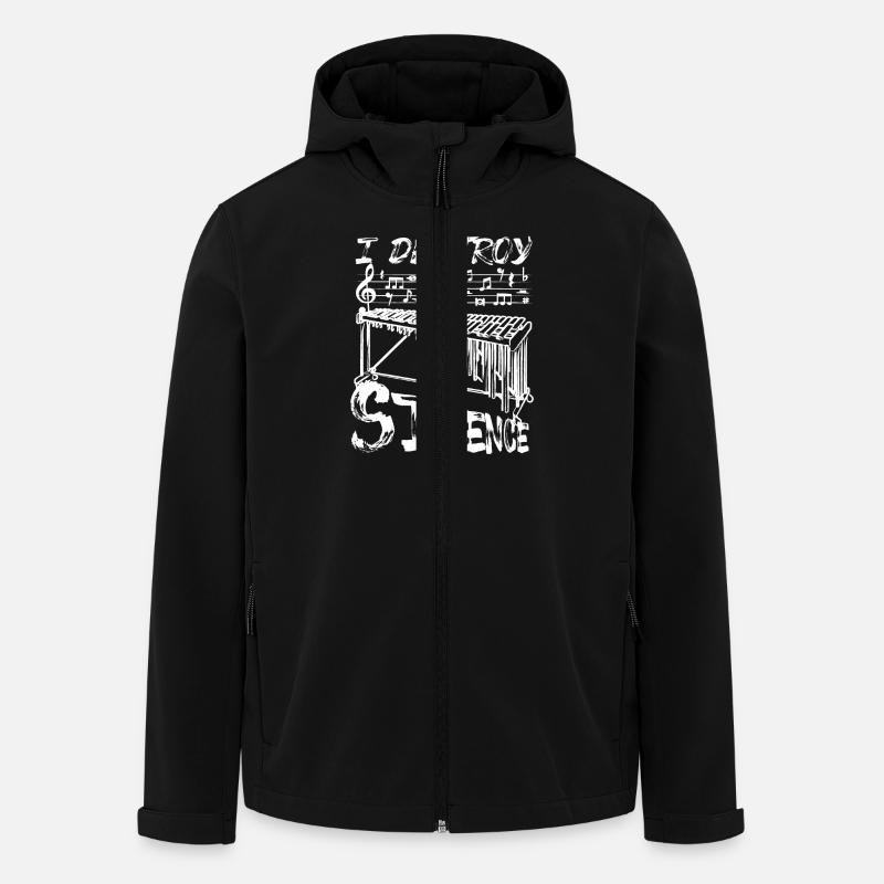 I destroy silence play marimba - Recycelte Männer Softshell-Jacke von Stanley/Stella - Schwarz