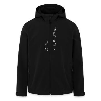 Flûte dessinée peinte - Veste softshell homme en polyester recyclé Stanley/Stella - noir - Devant - AI Model Male 185 light (185cm)