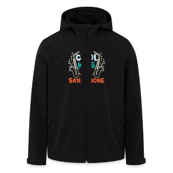 Children cool kids play saxophone - Recycelte Männer Softshell-Jacke von Stanley/Stella - Schwarz - Vorne - AI Model Male 185 light (185cm)