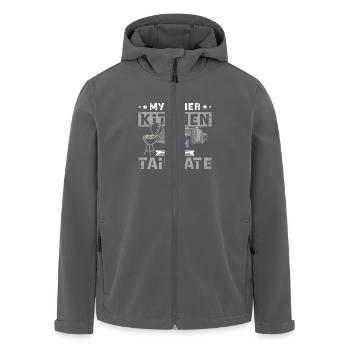 My other kitchen is a tailgate - Recycelte Männer Softshell-Jacke von Stanley/Stella - Schwarz - Vorne - AI Model Male 185 light (185cm)