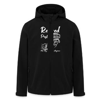 Retired postal worker not my problem anymore - Recycelte Männer Softshell-Jacke von Stanley/Stella - Schwarz - Vorne - AI Model Male 185 light (185cm)