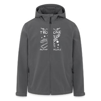 Tromboniste J’aime le trombone et peut-être 3 personnes - Veste softshell homme en polyester recyclé Stanley/Stella - noir - Devant - AI Model Male 185 light (185cm)