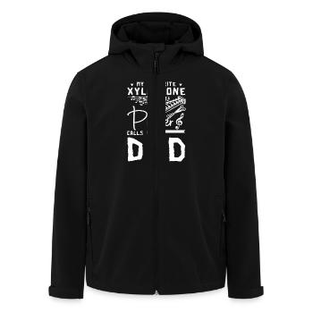 My favorite xylophone player calls me dad - Recycelte Männer Softshell-Jacke von Stanley/Stella - Schwarz - Vorne - AI Model Male 185 light (185cm)