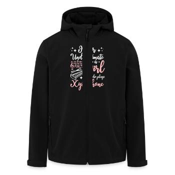 Never underestimate a girl who plays xylophone - Recycelte Männer Softshell-Jacke von Stanley/Stella - Schwarz - Vorne - AI Model Male 185 light (185cm)