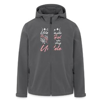 Ne sous-estimez jamais une fille qui joue du ukulélé - Veste softshell homme en polyester recyclé Stanley/Stella - noir - Devant - AI Model Male 185 light (185cm)