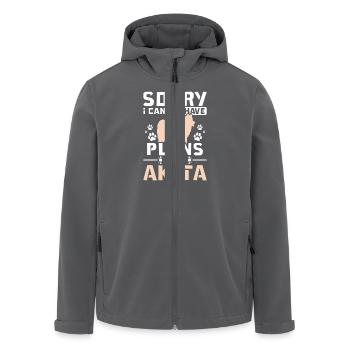 Sorry I can't I have plans with my akita - Men’s Recycled Softshell Jacket by Stanley/Stella - black - Front - AI Model Male 185 light (185cm)