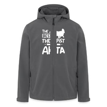 The best therapist is my akita - Men’s Recycled Softshell Jacket by Stanley/Stella - black - Front - AI Model Male 185 light (185cm)