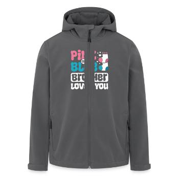 Pink or blue brother loves you - Recycelte Männer Softshell-Jacke von Stanley/Stella - Schwarz - Vorne - AI Model Male 185 light (185cm)