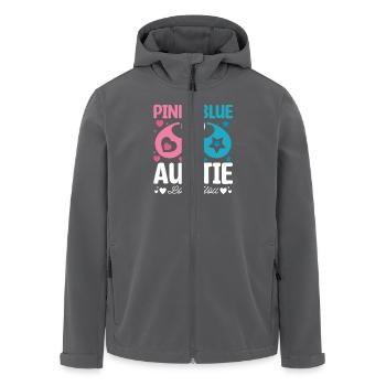 Pink or blue auntie loves you - Recycelte Männer Softshell-Jacke von Stanley/Stella - Schwarz - Vorne - AI Model Male 185 light (185cm)