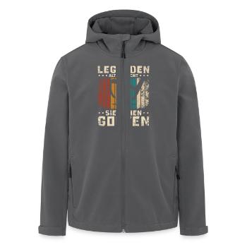 Vintage Legenden altern nicht sie gehen golf - Recycelte Männer Softshell-Jacke von Stanley/Stella - Schwarz - Vorne - AI Model Male 185 light (185cm)