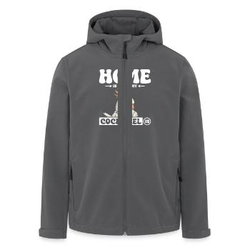 C’est à la maison que se trouve mon calopsitte - Veste softshell homme en polyester recyclé Stanley/Stella - noir - Devant - AI Model Male 185 light (185cm)