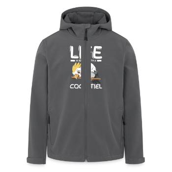 La vie est meilleure avec une calopsitte - Veste softshell homme en polyester recyclé Stanley/Stella - noir - Devant - AI Model Male 185 light (185cm)