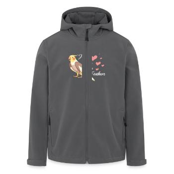 Mon amour a des plumes de calopsitte - Veste softshell homme en polyester recyclé Stanley/Stella - noir - Devant - AI Model Male 185 light (185cm)