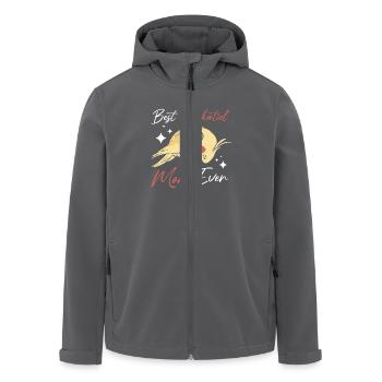 Best cockatiel mom ever - Men’s Recycled Softshell Jacket by Stanley/Stella - black - Front - AI Model Male 185 light (185cm)