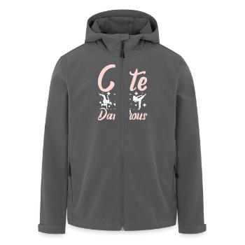 Capoeira fille mignonne mais dangereuse - Veste softshell homme en polyester recyclé Stanley/Stella - noir - Devant - AI Model Male 185 light (185cm)