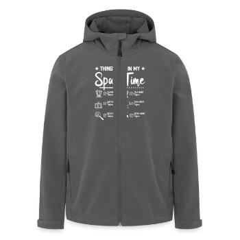 Things I do in my spare time playing Timpani - Men’s Recycled Softshell Jacket by Stanley/Stella - black - Front - AI Model Male 185 light (185cm)