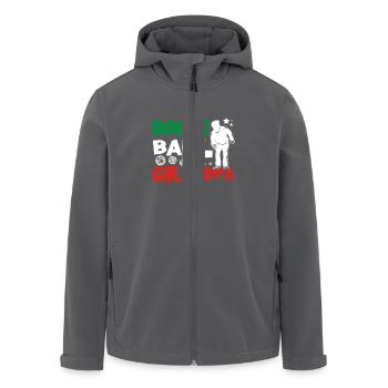 Papa Gramps Pétanque balle grand-père - Veste softshell homme en polyester recyclé Stanley/Stella - noir - Devant - AI Model Male 185 light (185cm)