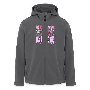 Groovy Flowers Meemaw life - Recycelte Männer Softshell-Jacke von Stanley/Stella - Schwarz - Vorne - AI Model Male 185 light (185cm)