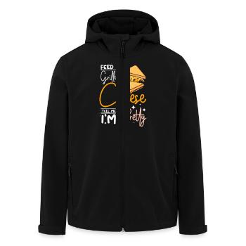 Feed me Grilled cheese tell me I'm pretty - Men’s Recycled Softshell Jacket by Stanley/Stella - black - Front - AI Model Male 185 light (185cm)