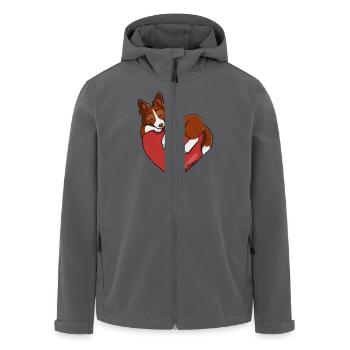 Border Collie Rouge - Veste softshell homme en polyester recyclé Stanley/Stella - noir - Devant - AI Model Male 185 light (185cm)