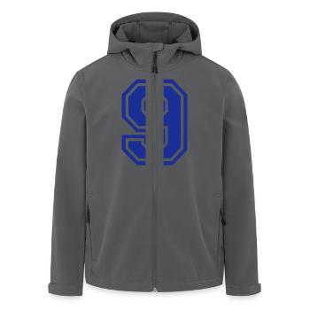 9 - Men’s Recycled Softshell Jacket by Stanley/Stella - black - Front - AI Model Male 185 light (185cm)