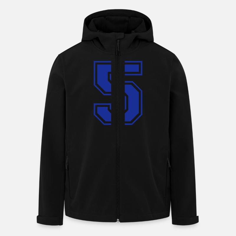 5 - Nummer - Zahl - Recycelte Männer Softshell-Jacke von Stanley/Stella - Schwarz